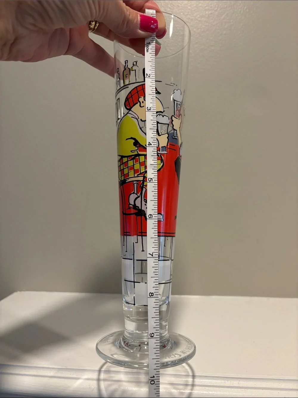 RARE VTG Ritzenhoff German Beer Glass/Pilsner 2000 Iris Kuhlmann Design